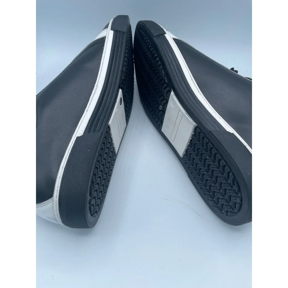 Nekta Genesis Mens Size 13 Black White‎ Leather Low Top Sneakers Shoes
